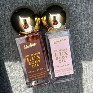 Orchid Shimmer Lux Body Oil - Creme Brulee & Vanilla Cake Duo Set of 2
